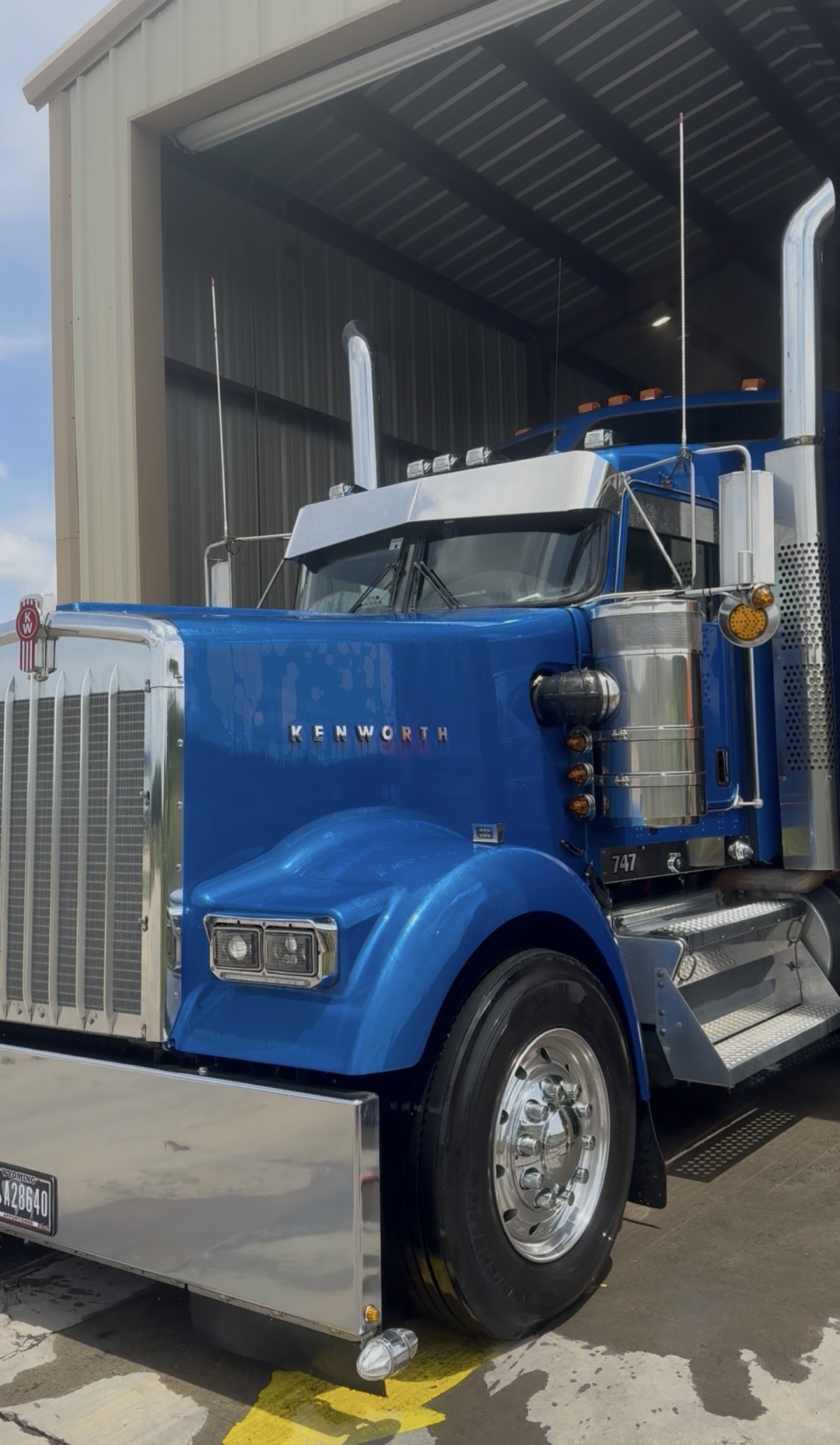 Kenworth truck after wash